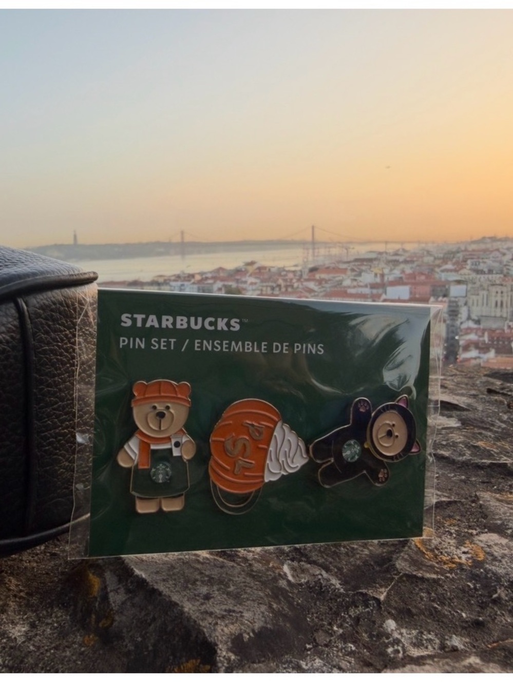 Starbucks Enamel pin set exclusive from Portugal NWT